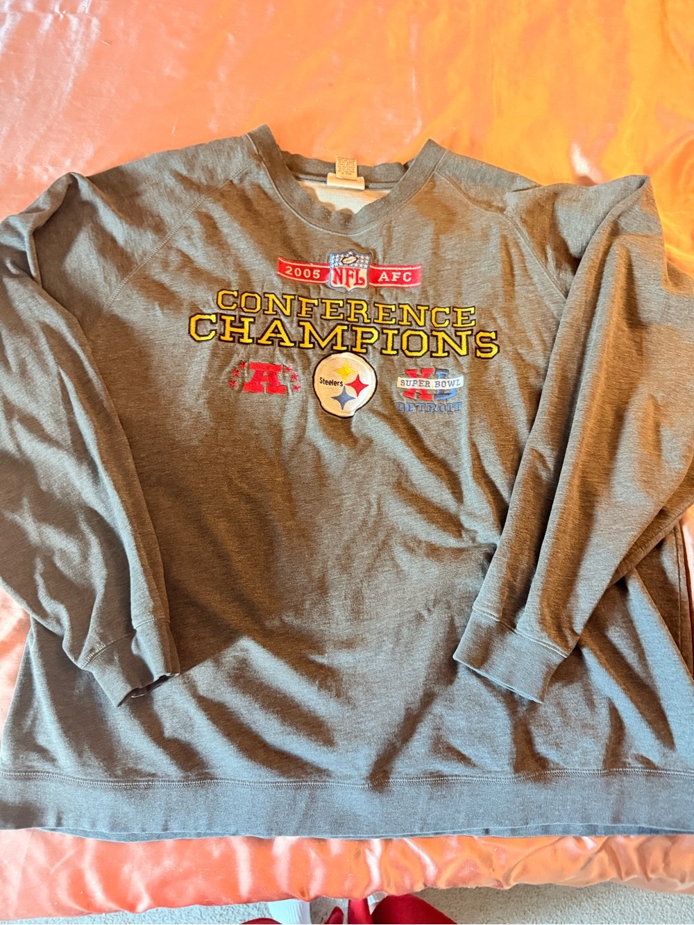 Pittsburgh Steelers 2005 AFC Conference Champions Gray Sweatshirt